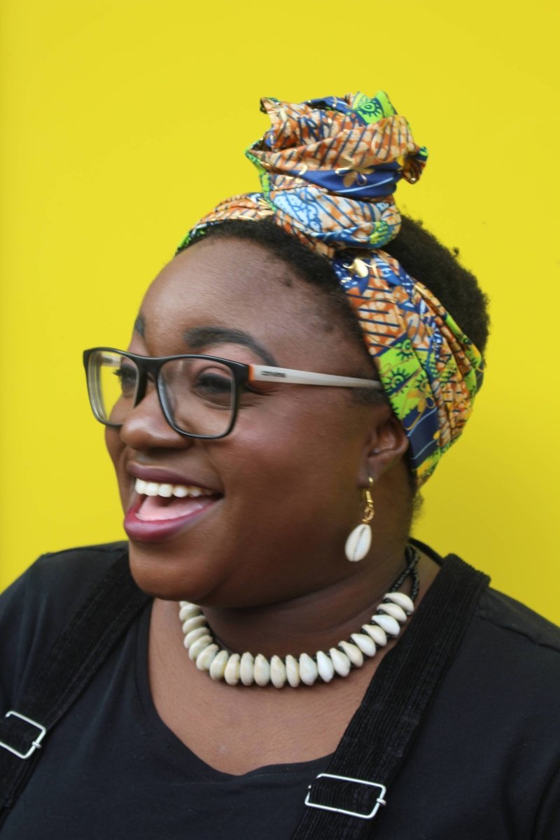 African Head Wrap in Gold Ankara– The ...